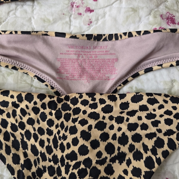 Victoria's Secret Leopard Print Bikini 36DD top Large Bottom - Picture 4 of 5